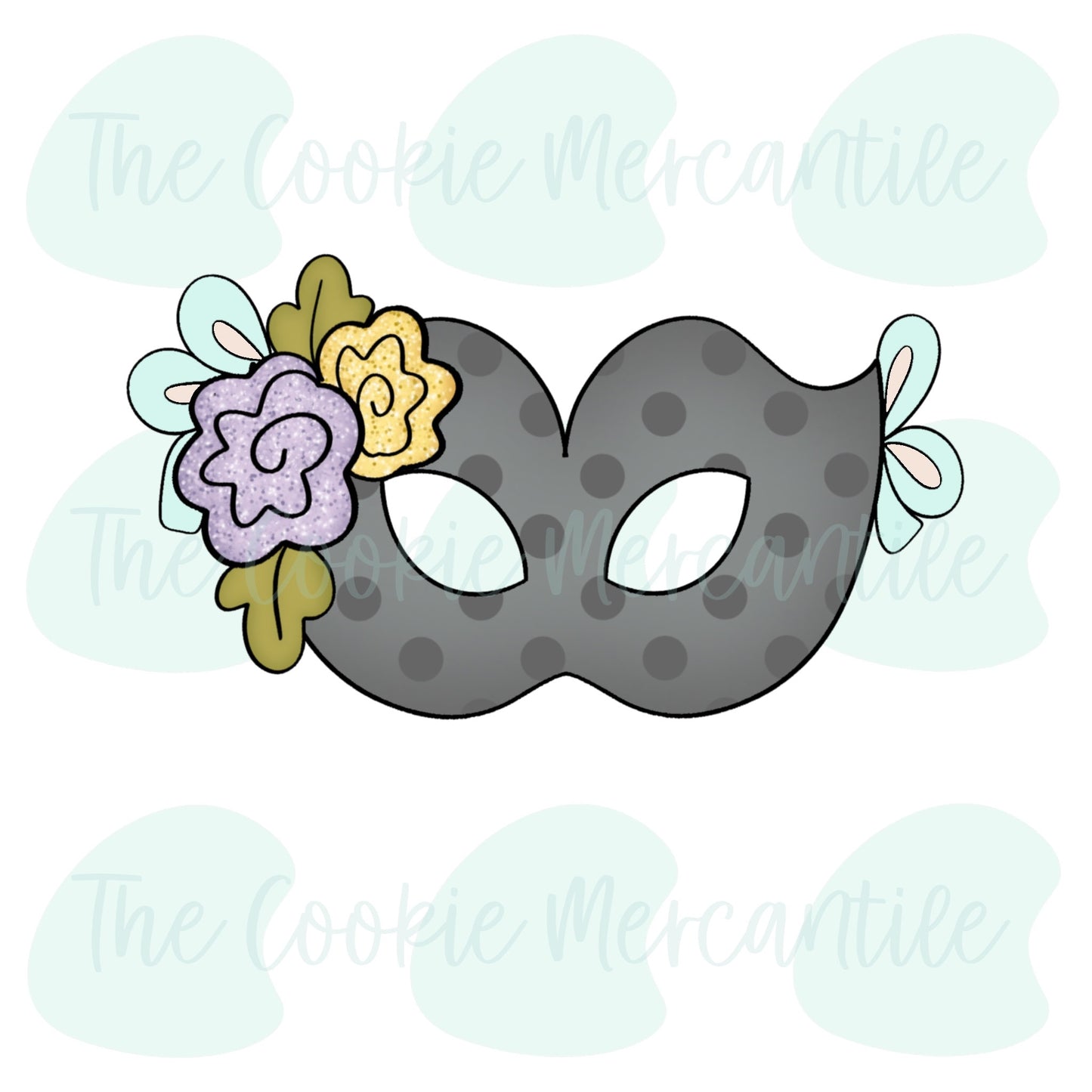 Floral Mask [cutout]- Cookie Cutter