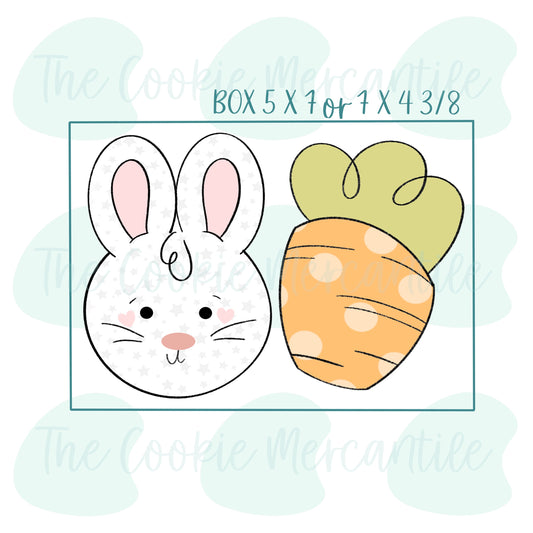 Bunny & Carrot 2 Piece Set - Cookie Cutter