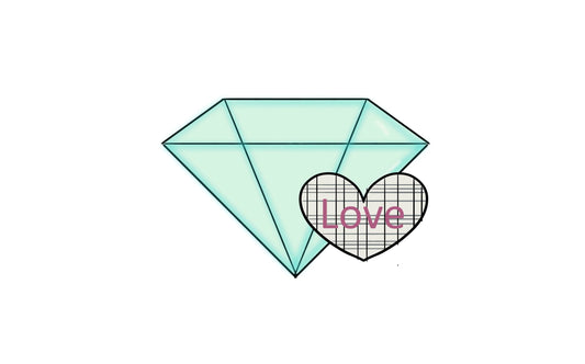 diamond heart cookie cutter