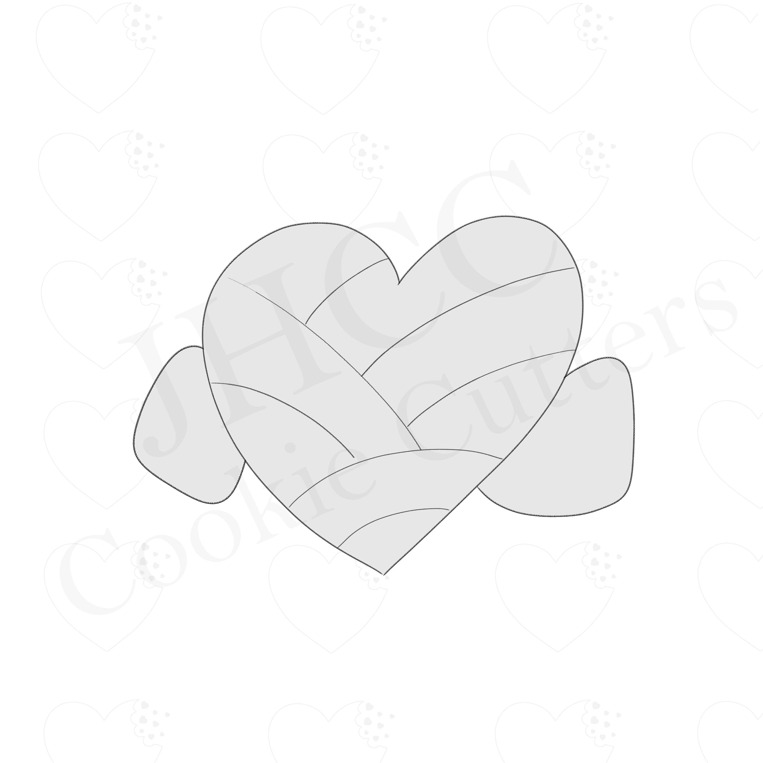 Mummy Heart Cookie Cutter The Cookie Mercantile mummy-heart-cookie-cutter-the-cookie-mercantile