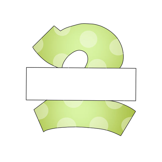 Number Two Banner  cookie cutter
