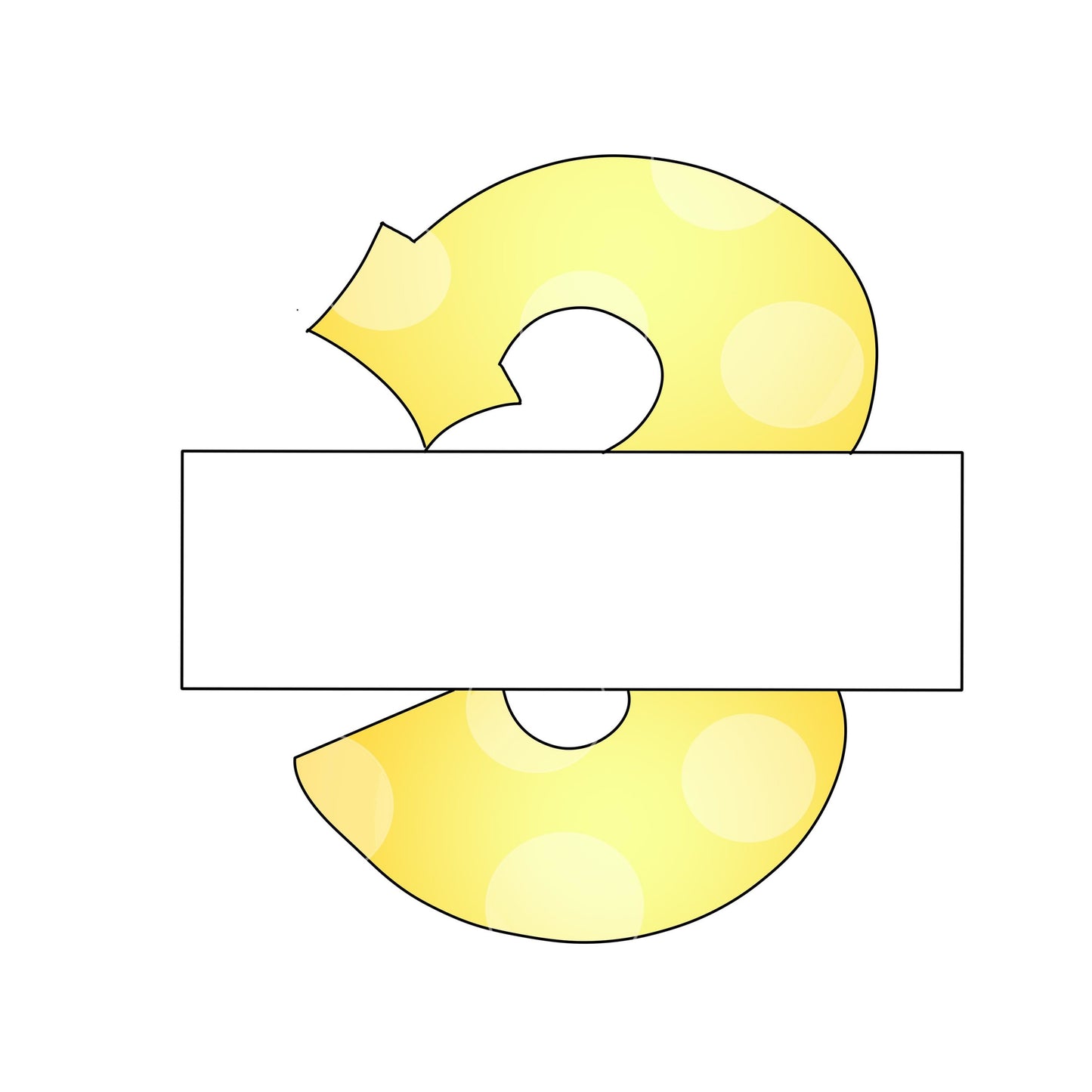 Number Three Banner  cookie cutter