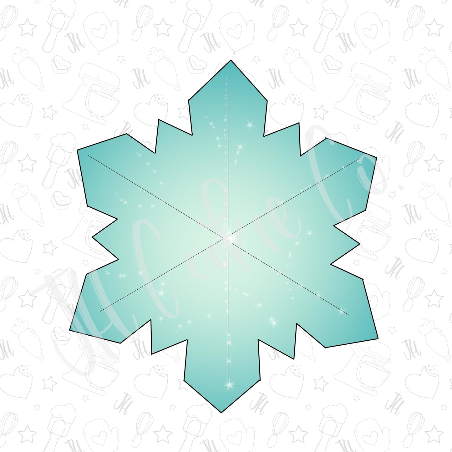 Ice snowflake cookie cutter