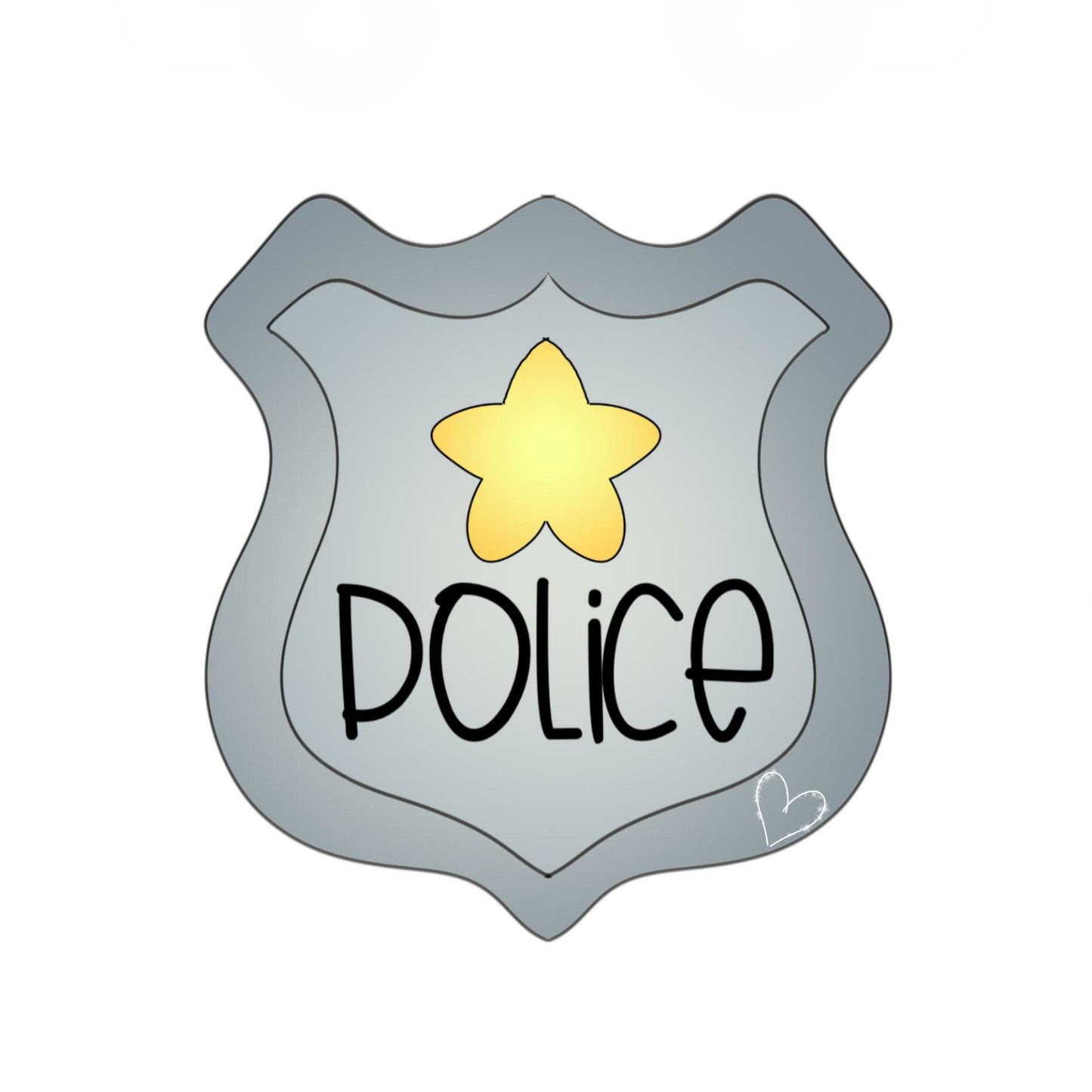police badge cookie cutter