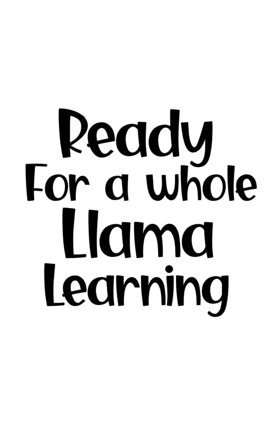 Ready for a whole llama learning stencil