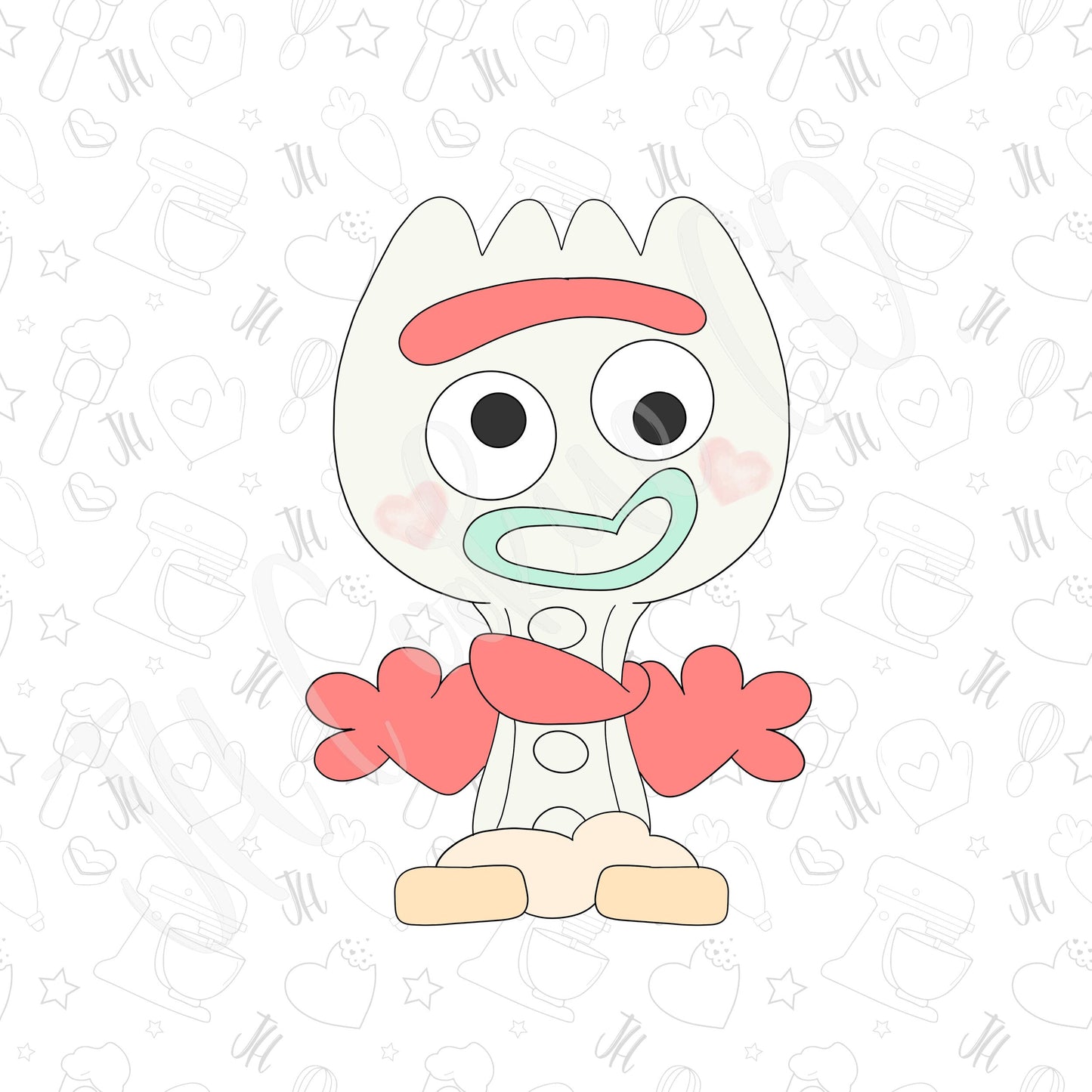 Forky cookie cutter