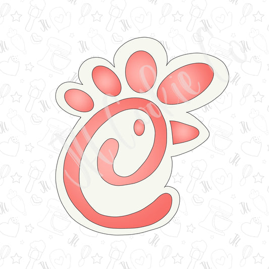 Chubby Chick-fil-A symbol cookie cutter