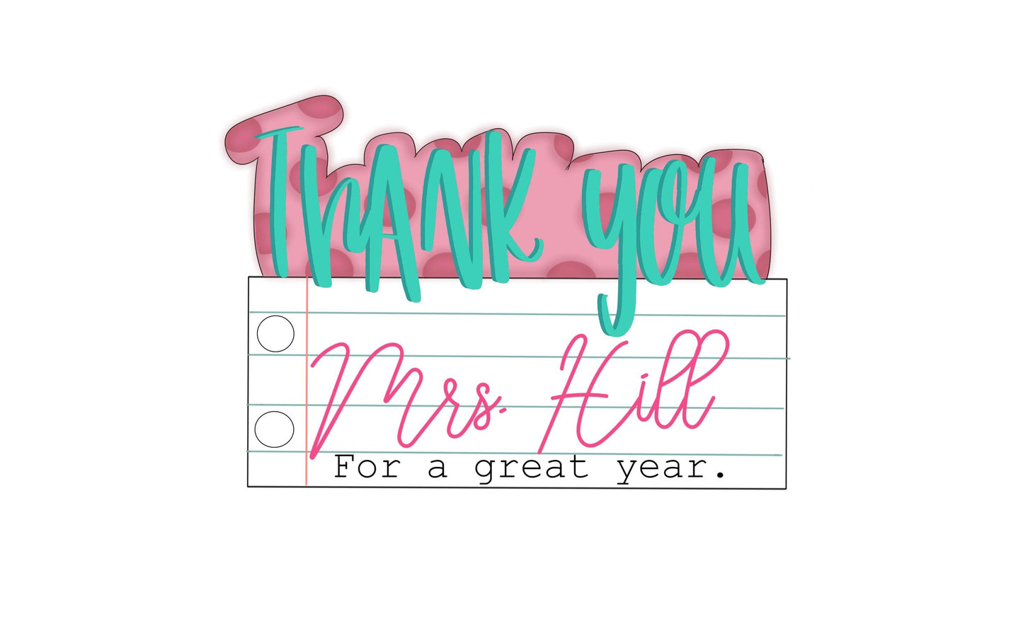 thank you paper plaque 2019 cookie cutter
